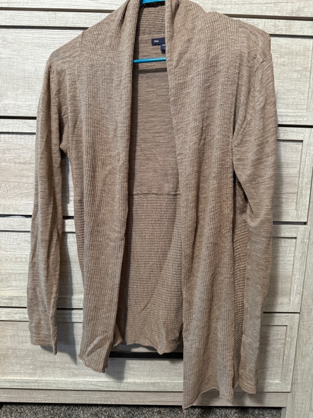 GAP Lightweight Open-Front Cardigan - Taupe